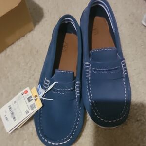 Zara Kids Moccasins in Deep Blue